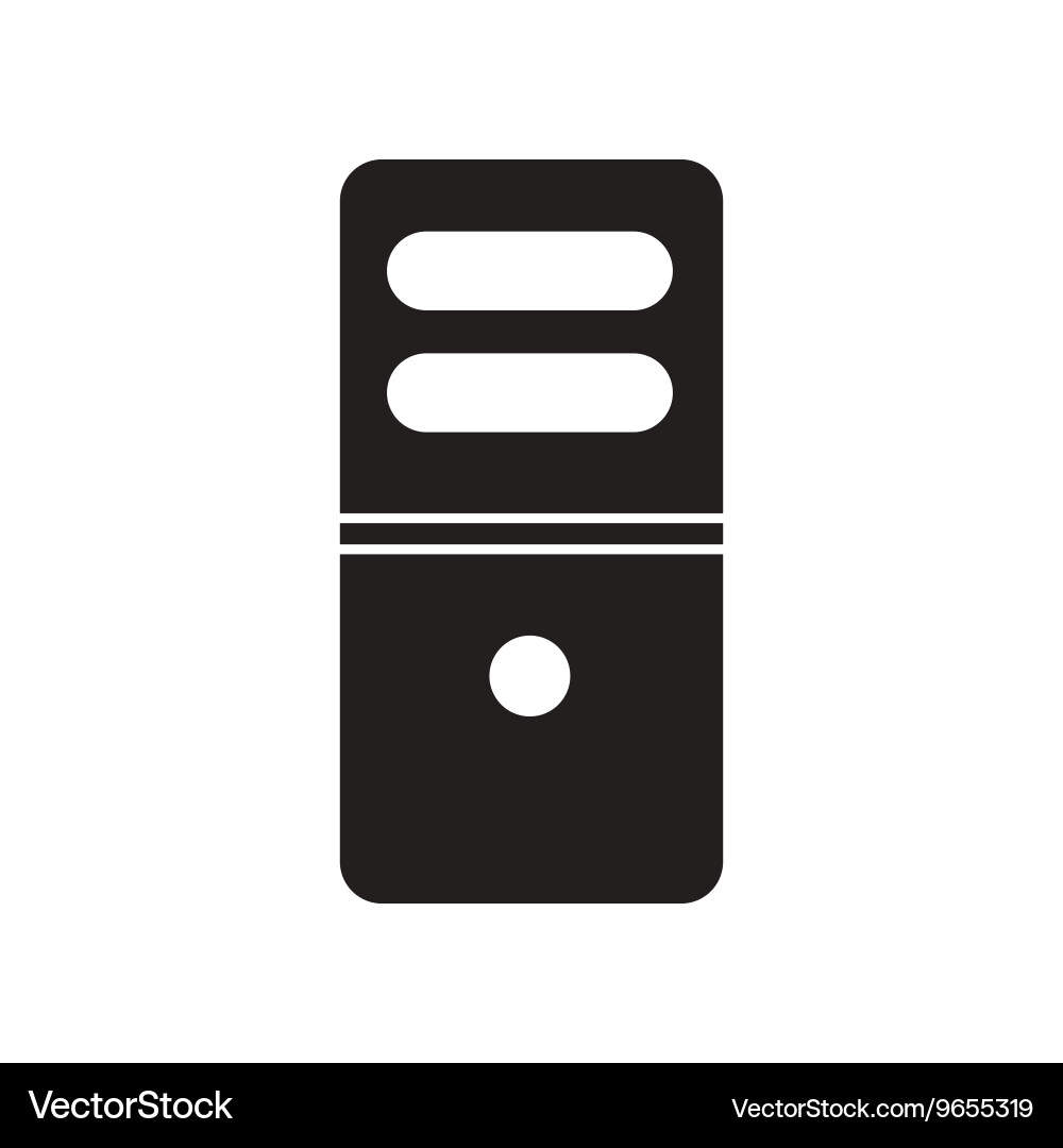 Flat icon in black and white style computer vector image