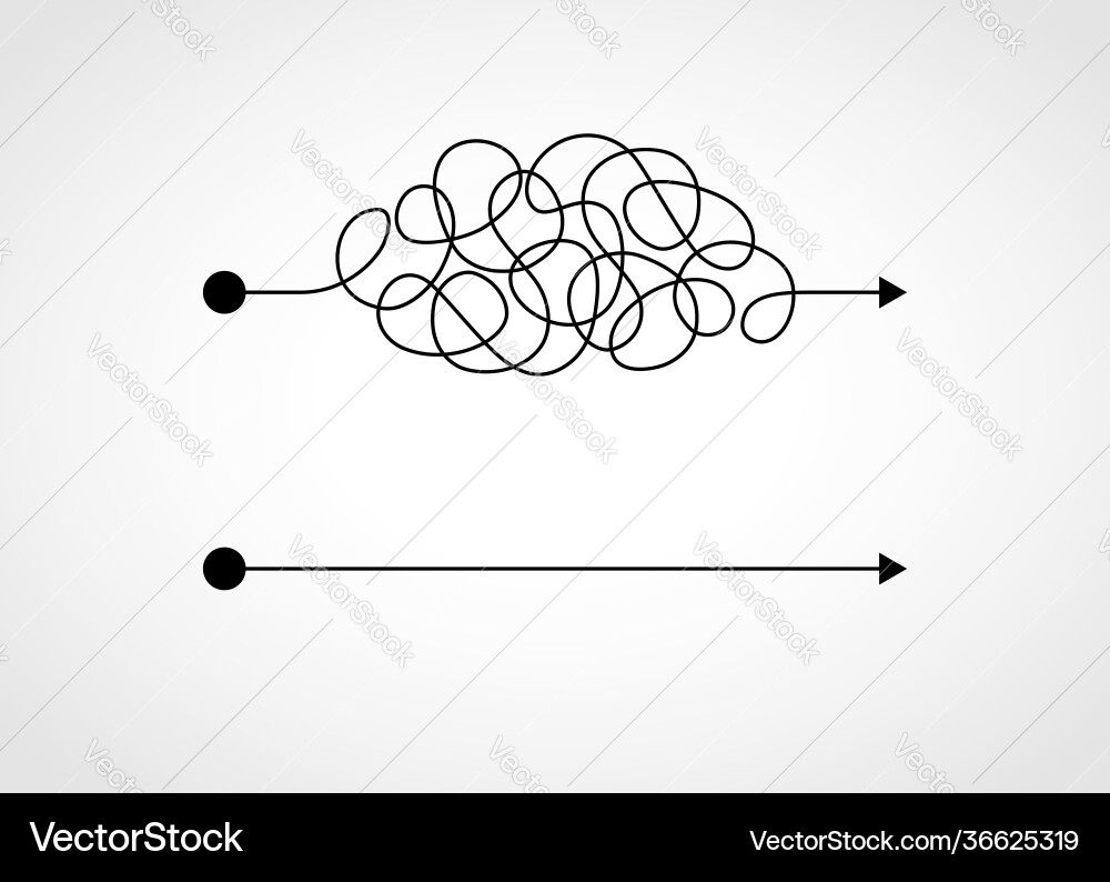 Hard and easy way concept Hard and easy way concept vector image