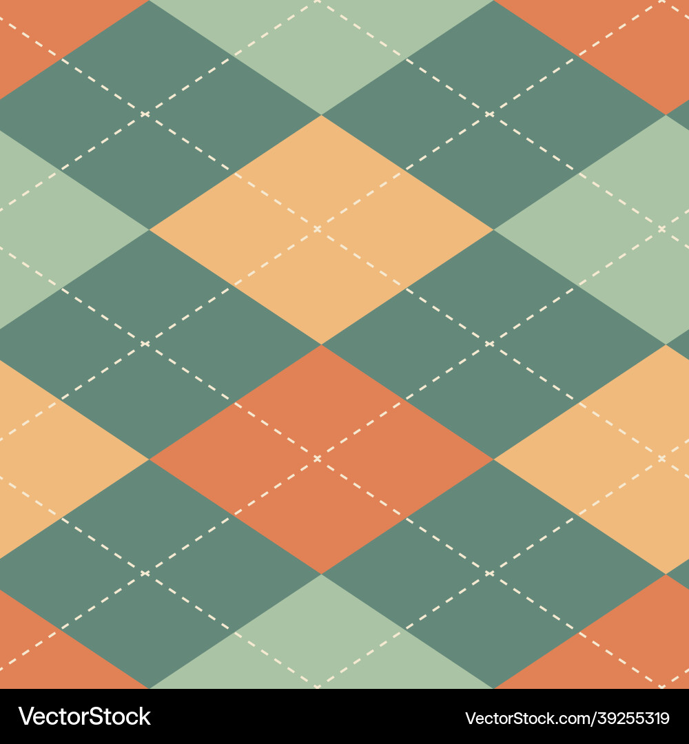 Horizontal argyle seamless pattern vector image
