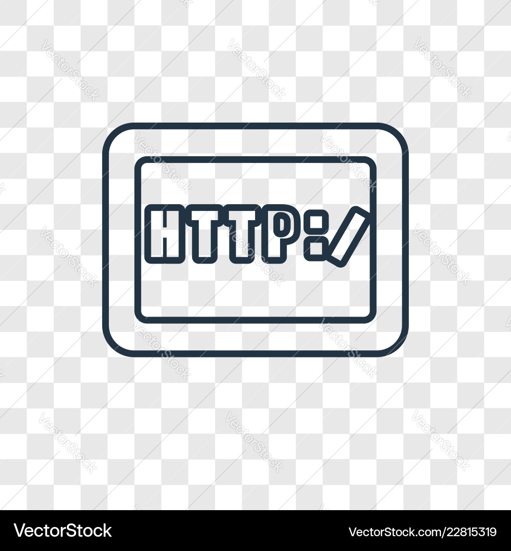 Http concept linear icon isolated on transparent Http concept linear icon isolated on transparent vector image