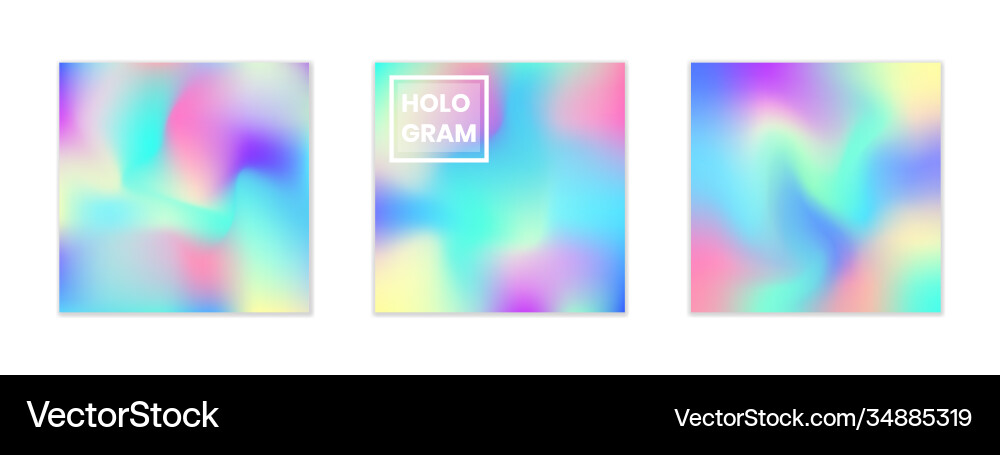 Iridescent Hologram Collection Vektorbild