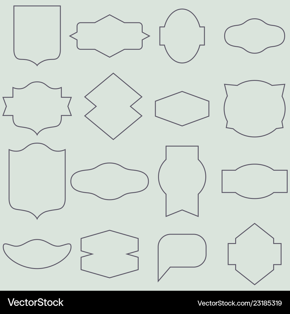 Labels and frames seamless pattern Vector Image