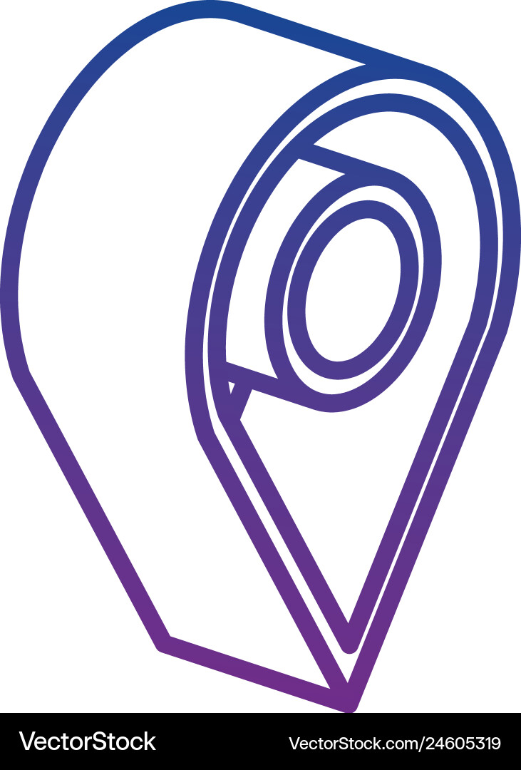 Pin pointer location isometric icon Pin pointer location isometric icon Vector Image