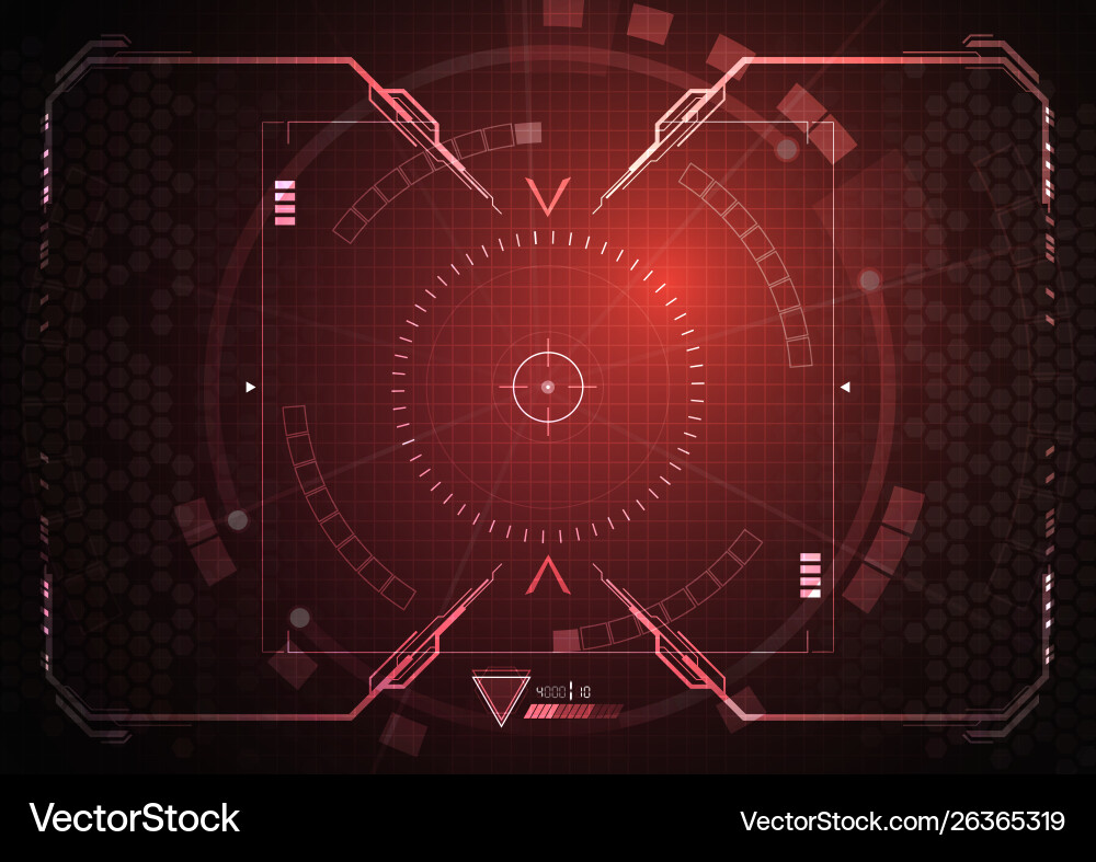 Red gaming interface data digital technology Red gaming interface data digital technology vector image