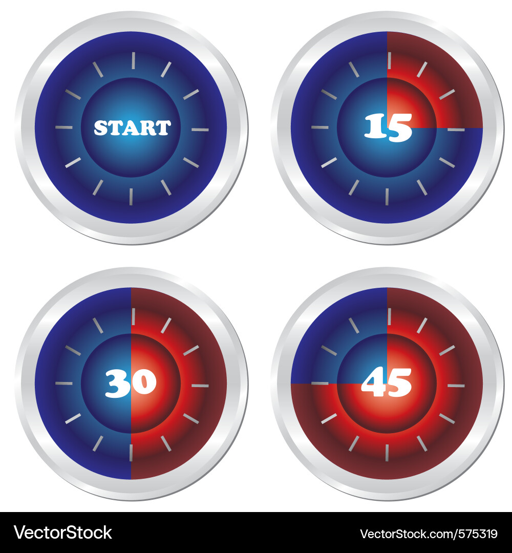 Set of timer Vector Image