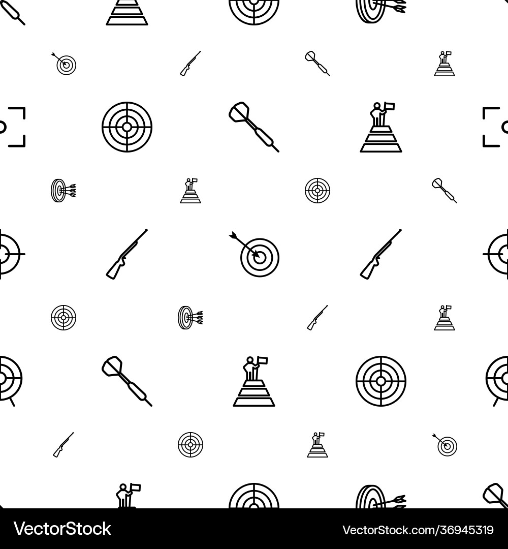Target icons pattern seamless white background Vector Image