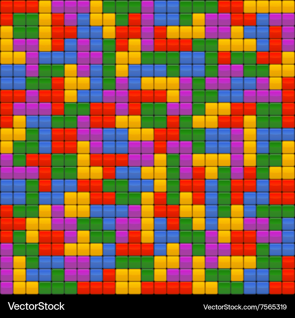 Tetris Blocks Seamless Background vector image