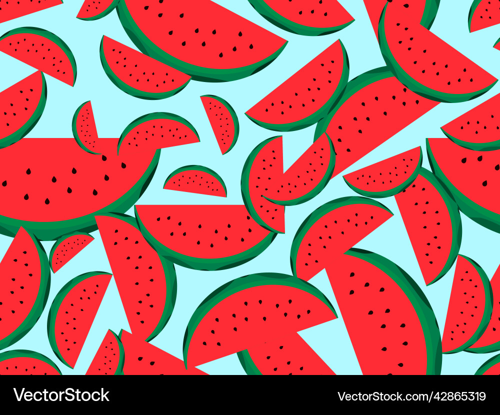 Watermelon slices seamless pattern Watermelon slices seamless pattern Vector Image
