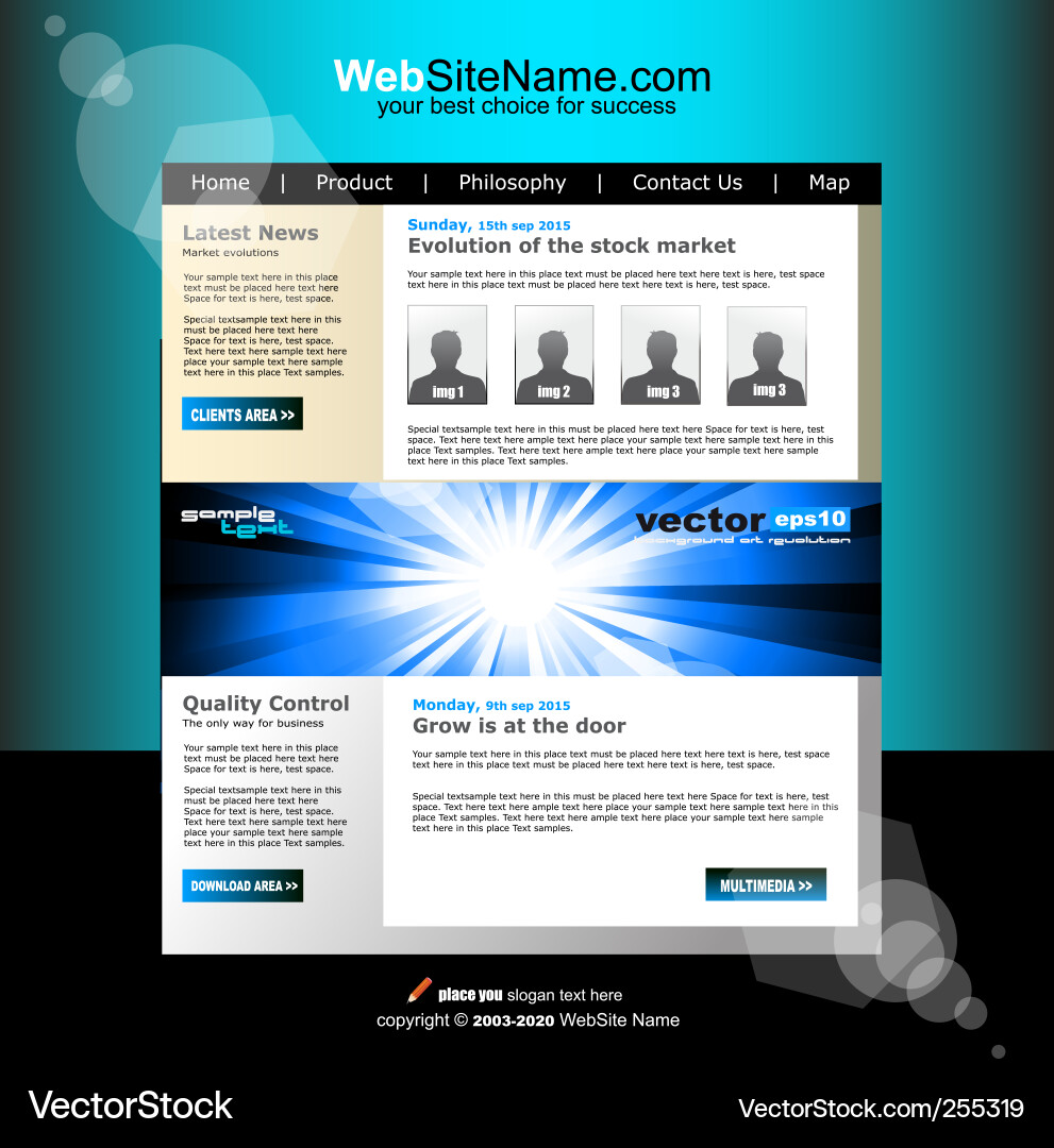 Website Background Templates Vector Image