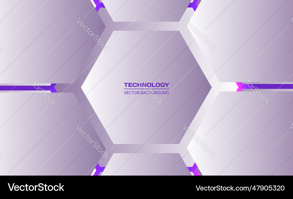 3d hexagonal technology abstract background Vector Image
