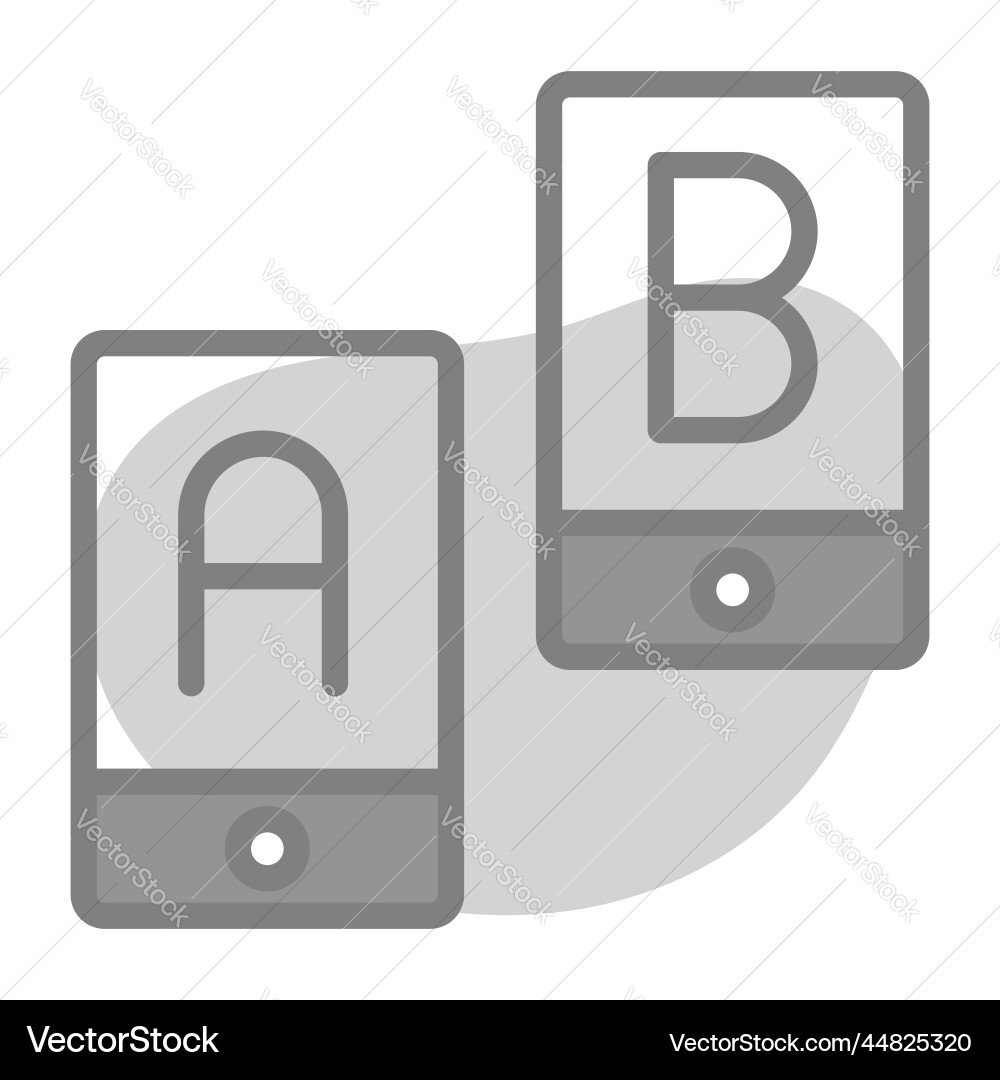Ab testing icon user interface as a simple sign vector image