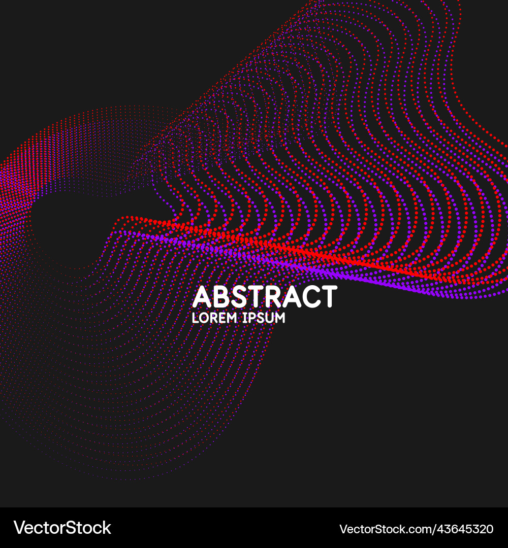 Abstract background with dynamic waves vector image
