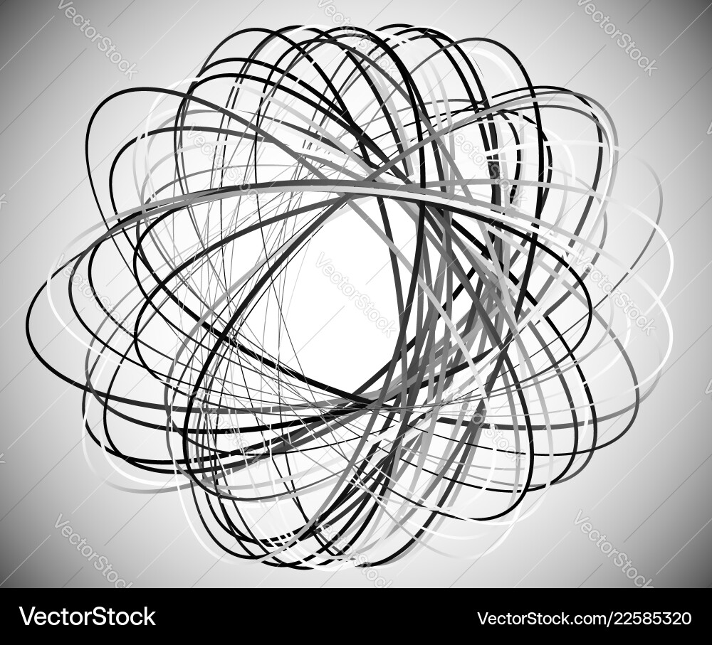 Abstract element circular shape with intersecting Vector Image