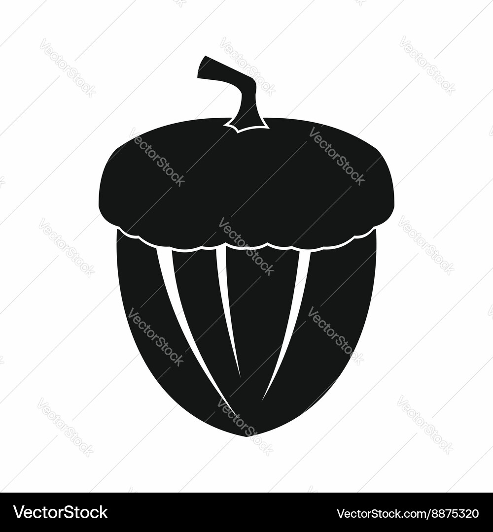 Acorn icon in simple style vector image
