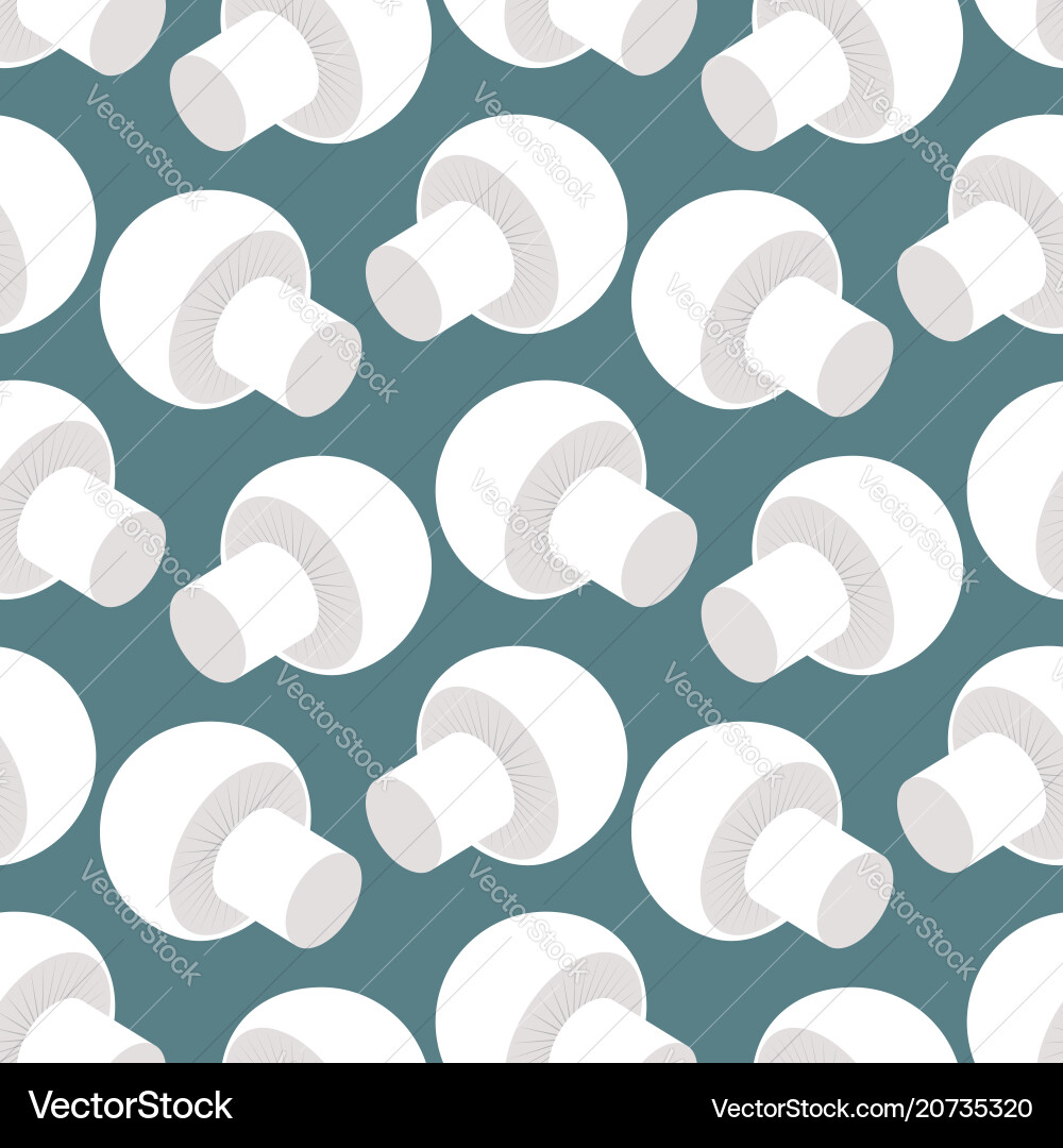 Champignons seamless pattern background mushrooms Champignons seamless pattern background mushrooms vector image