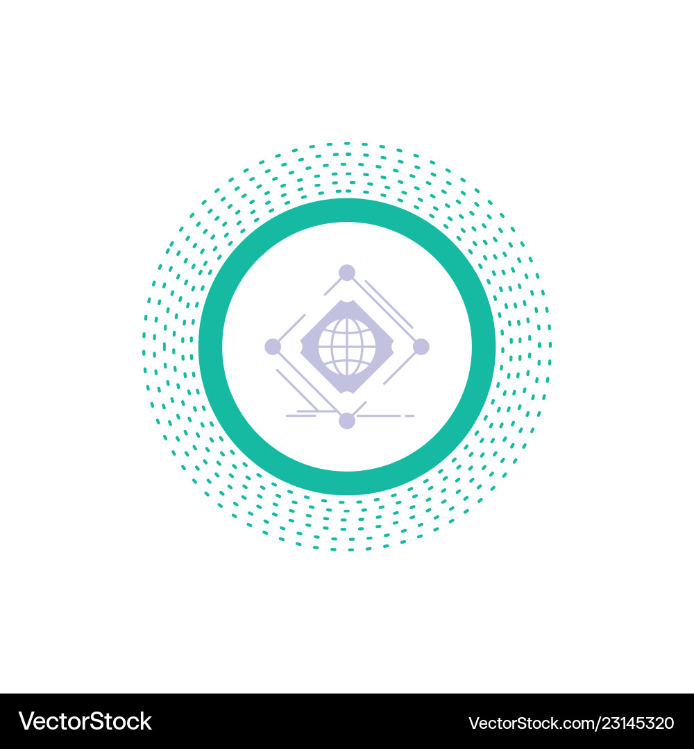 Complex global internet net web glyph icon Complex global internet net web glyph icon Vector Image