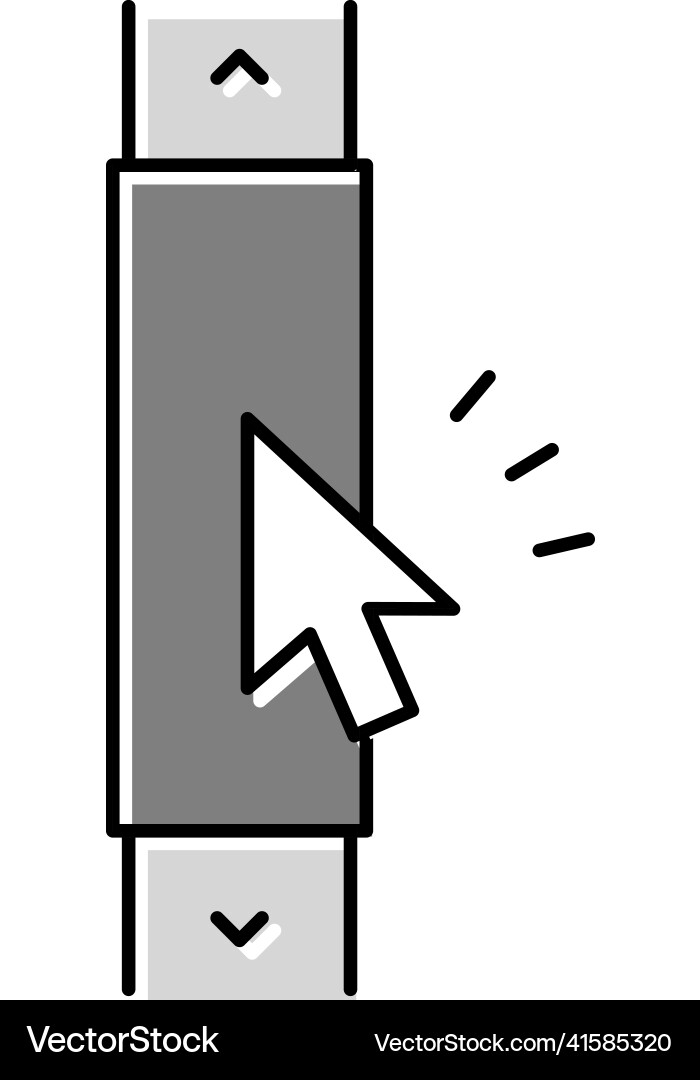 Computer scroll color icon Vector Image