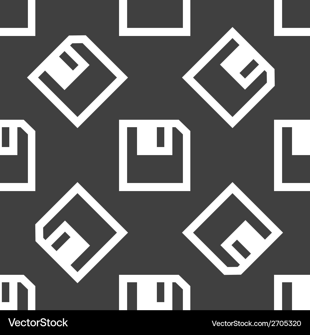 Floppy disk web icon flat design seamless pattern Vector Image
