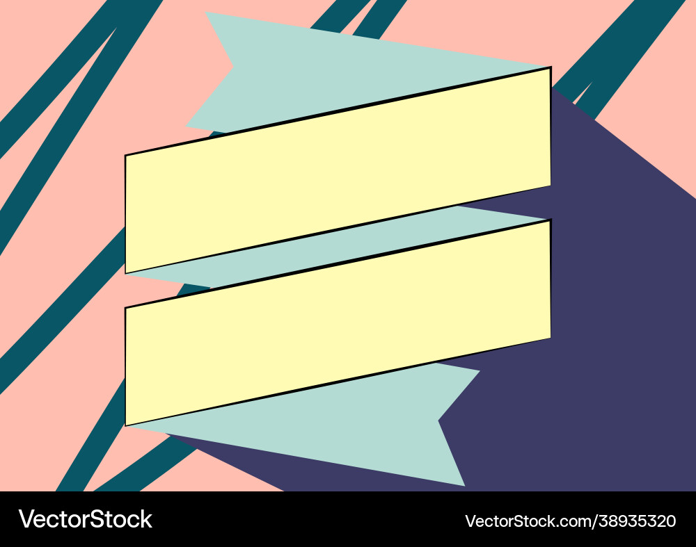 Folded paper sash drawing in zigzag pattern Folded paper sash drawing in zigzag pattern Vector Image