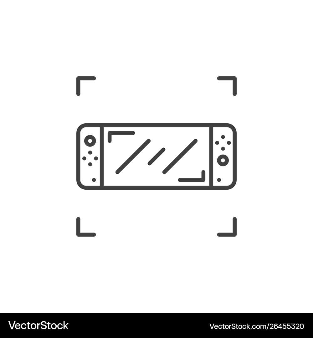 Handheld game console linear concept icon Vector Image