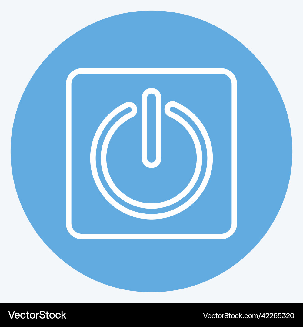 Icon power button suitable for programming symbol Icon power button suitable for programming symbol Vector Image