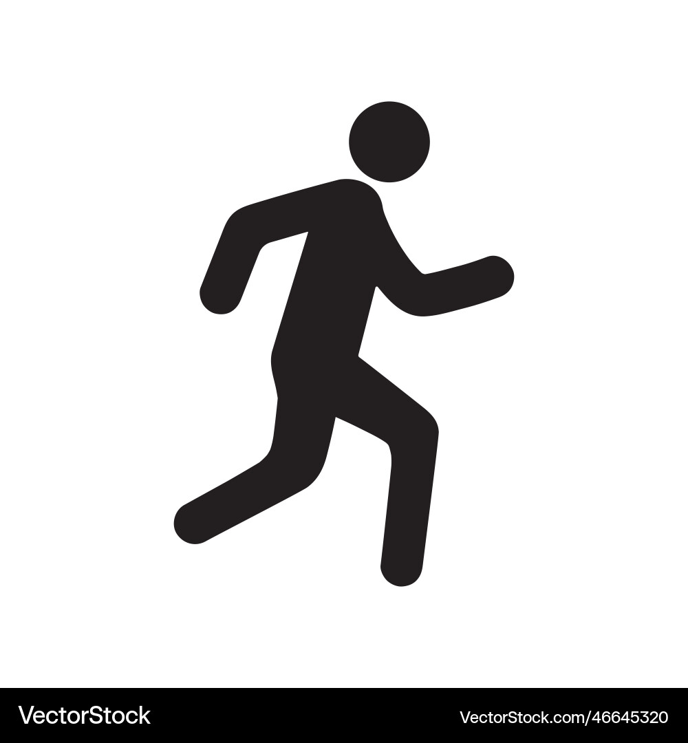 Man running icon isolated Man running icon isolated vector image