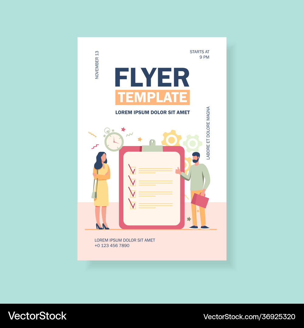 Managers with task list vector image