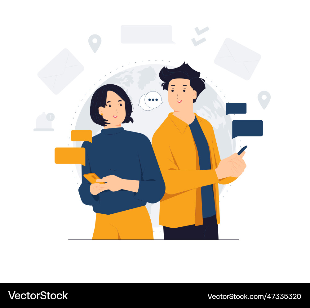Messaging-Chat-Texting-Eingabe und Senden Vektorbild