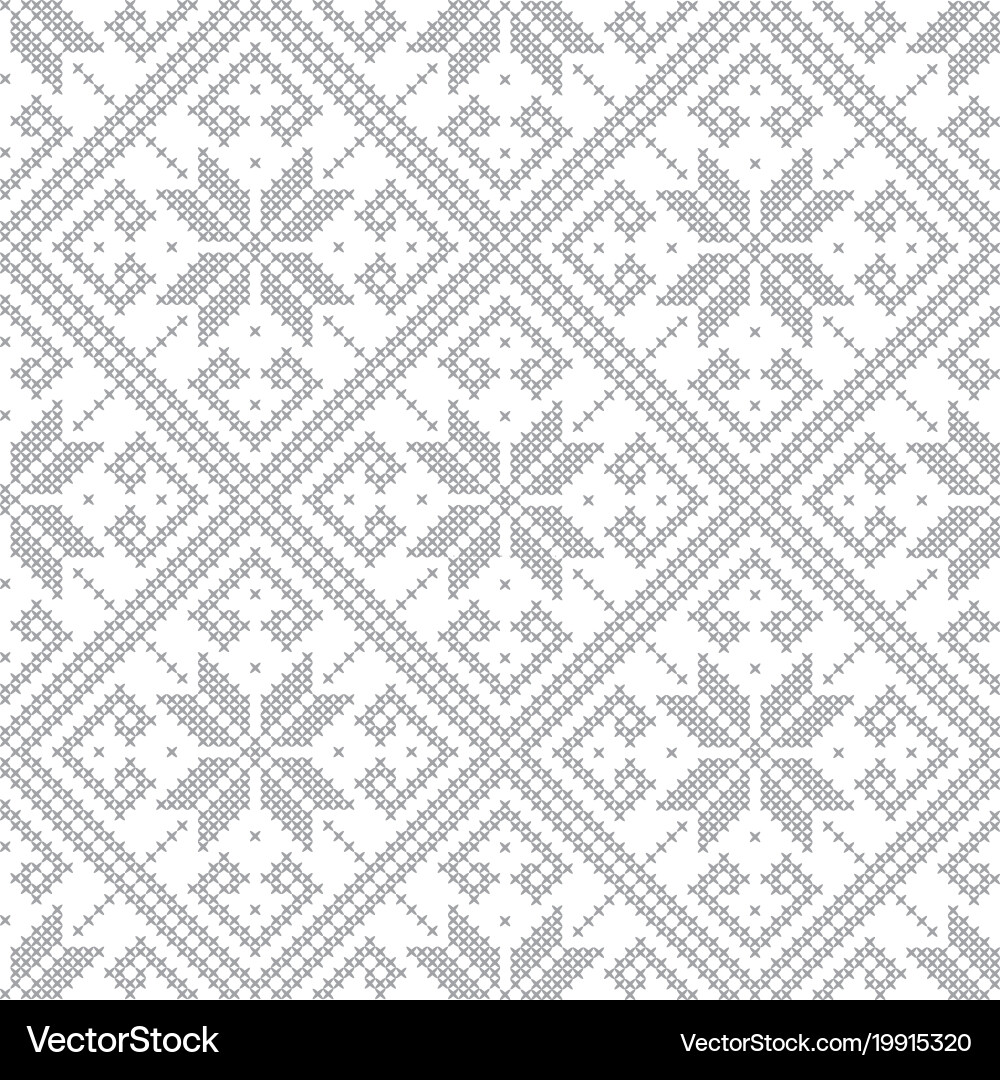 Scandinavian Snowflake Pattern Vector Image