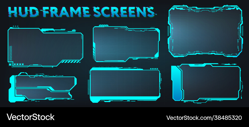 Screens hud ui gui futuristic user interface Screens hud ui gui futuristic user interface vector image