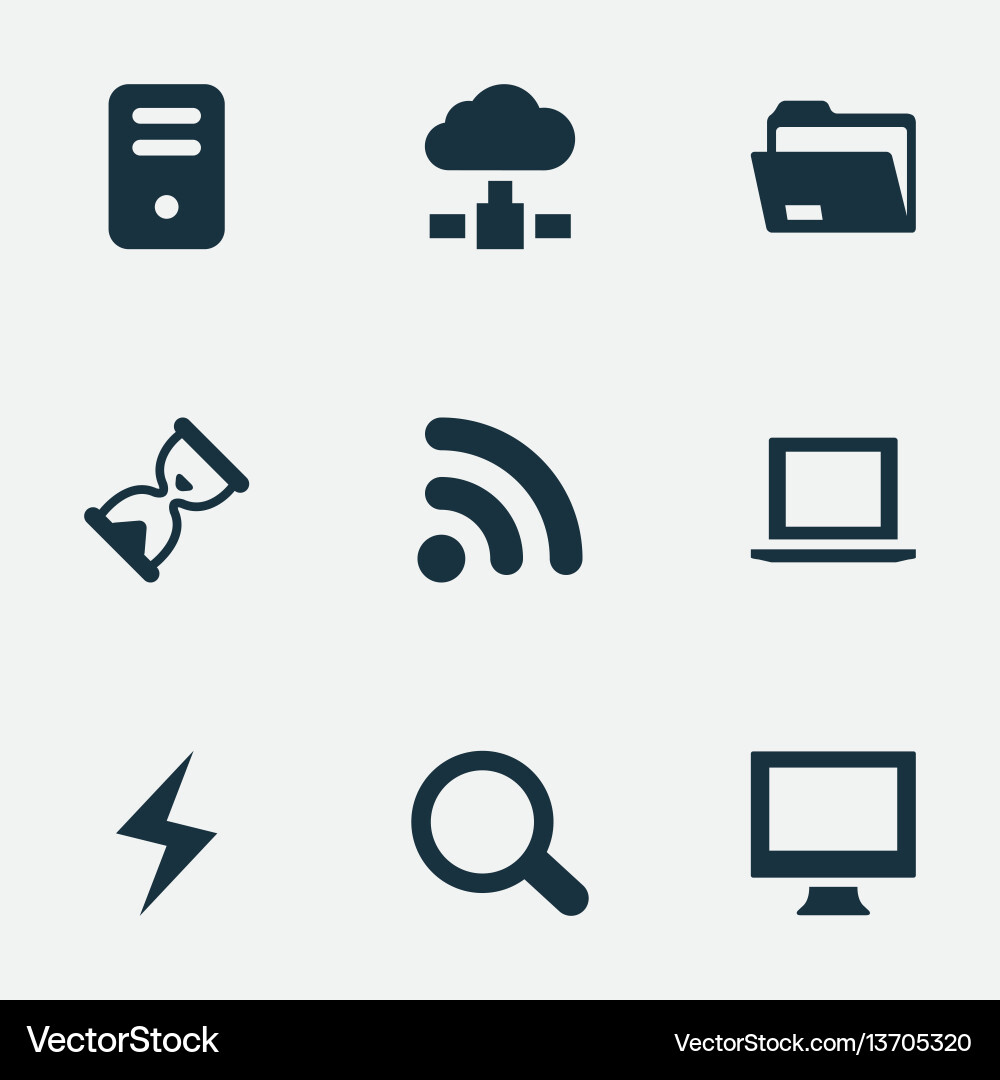 Set of simple notebook icons Set of simple notebook icons Vector Image
