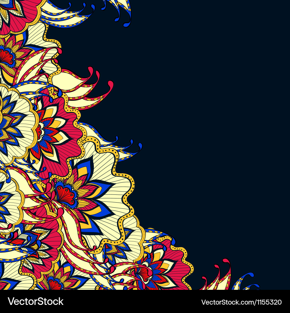 Spring abstract background with colorful handdrawn vector image