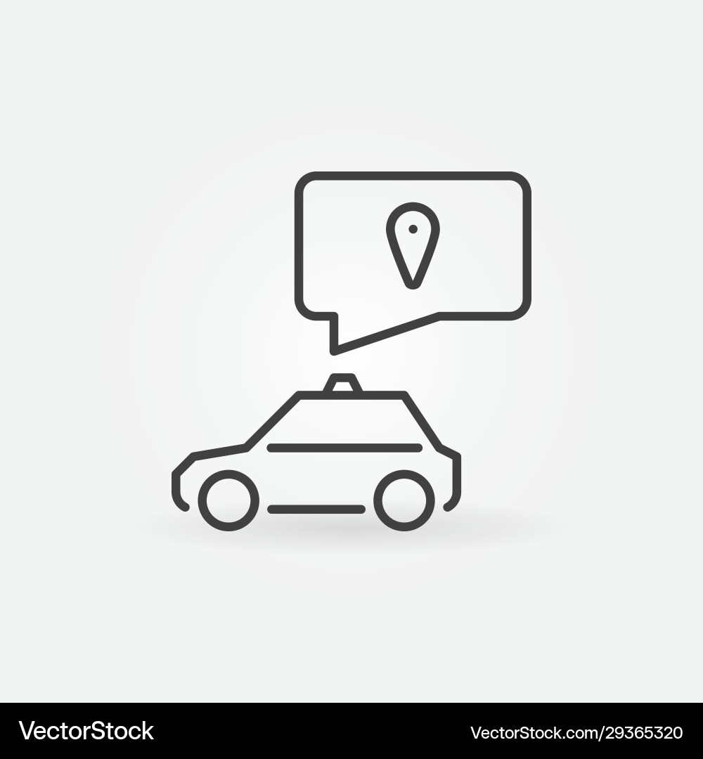 Taxi with speech bubble and pointer concept Taxi with speech bubble and pointer concept vector image