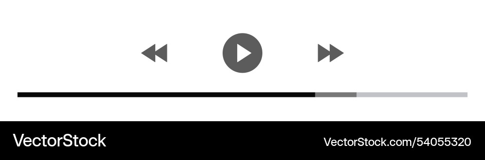 Template video player for web and mobile apps Template video player for web and mobile apps vector image
