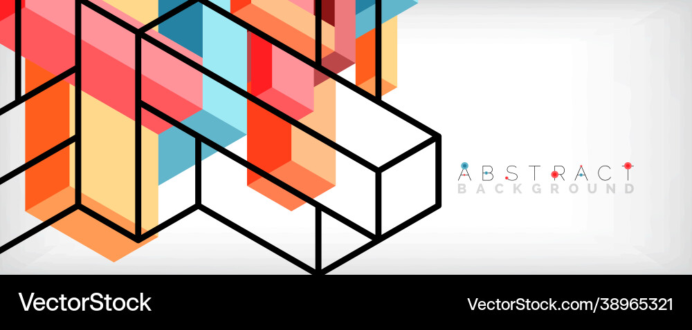 Abstract background 3d cubes cubic elements Abstract background 3d cubes cubic elements vector image