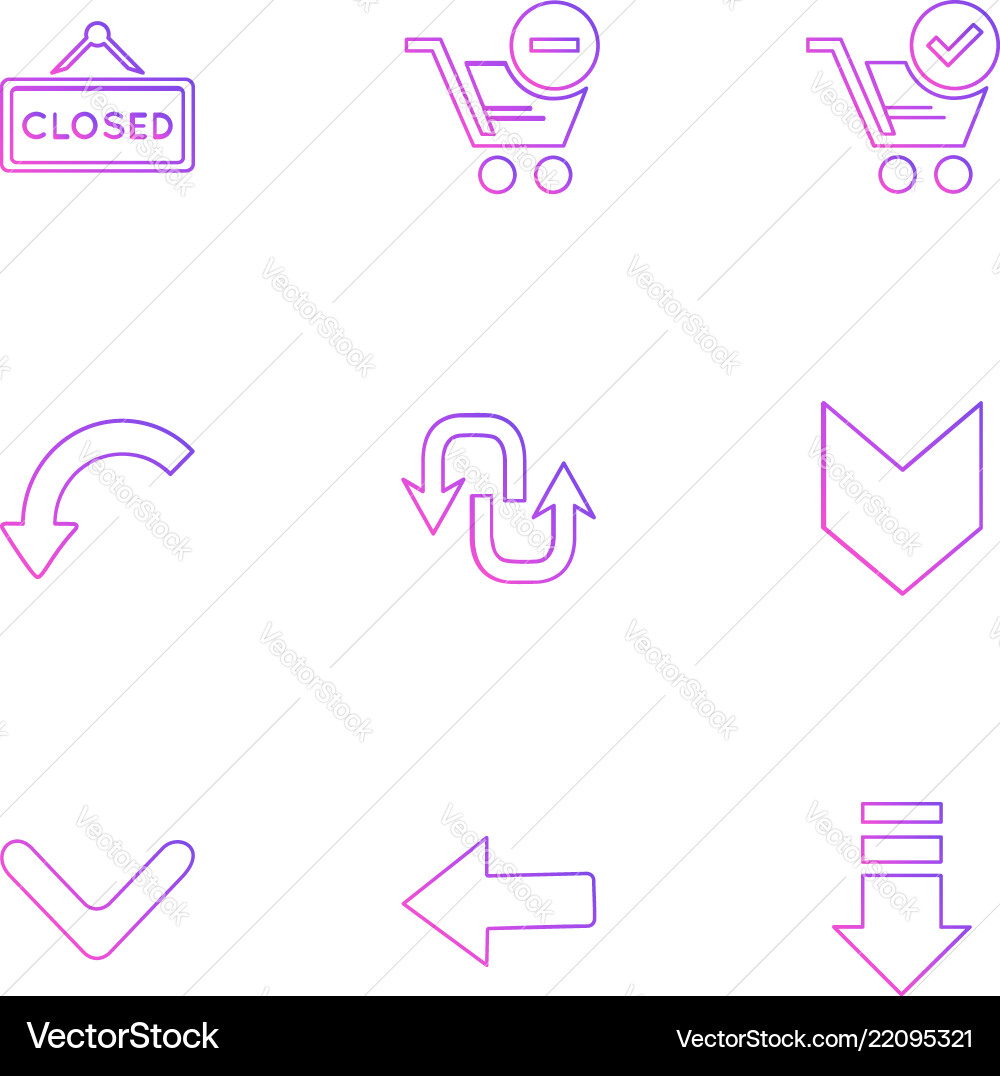 Arrows directions pointer arrow user Vector Image