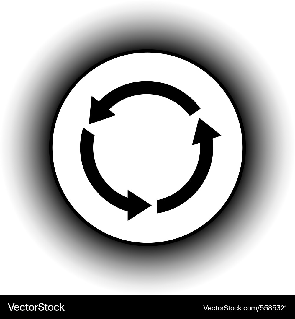 Circular Arrows Button Vector Image