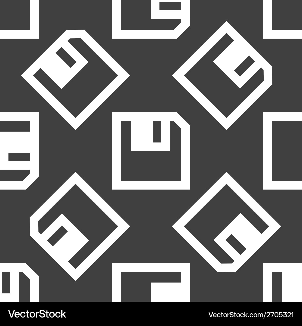 Floppy disk web icon flat design seamless pattern Vector Image