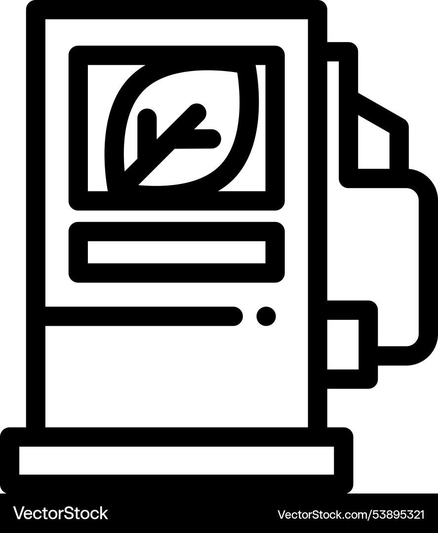 Gas station icon thin linear style design Vector Image