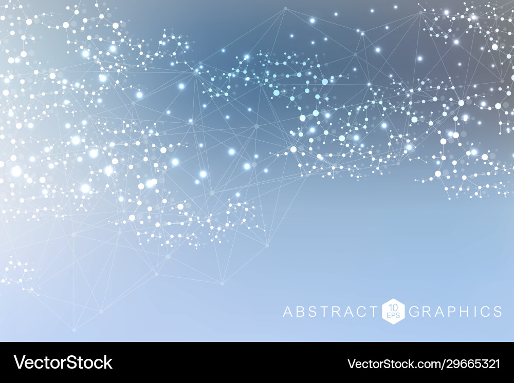 Geometric abstract background with connected line Vector Image