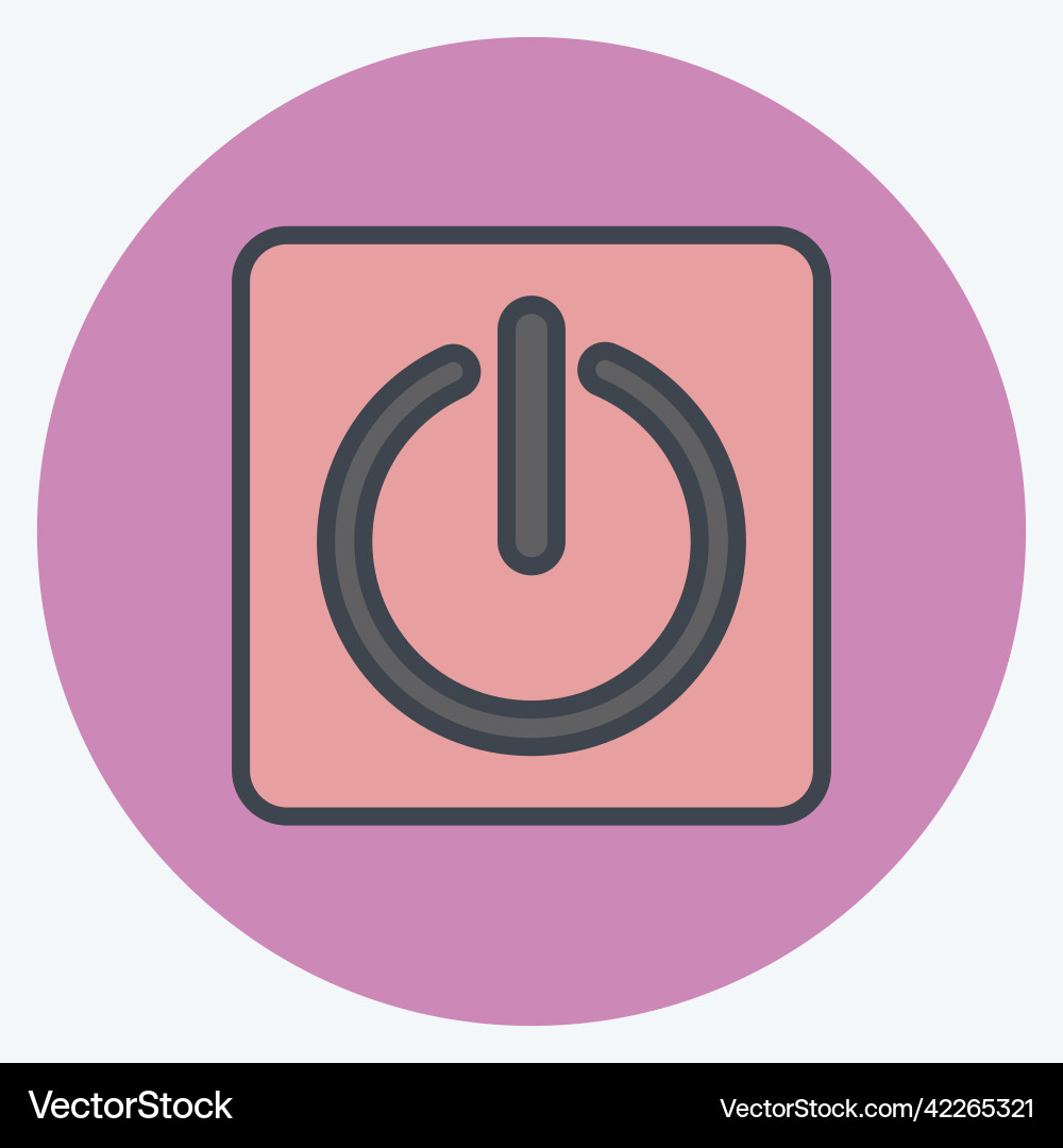 Icon power button suitable for programming symbol vector image
