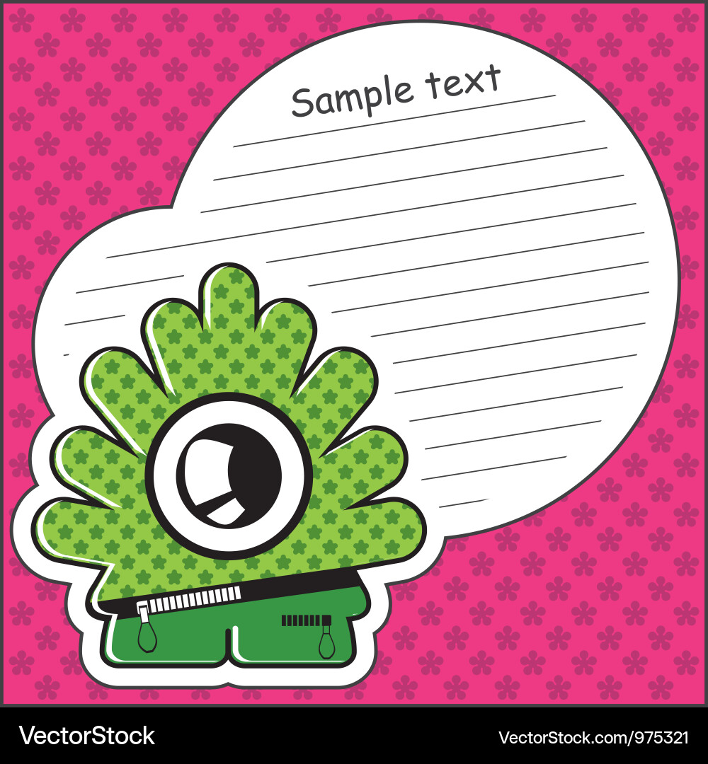 Monster with message cloud Vector Image
