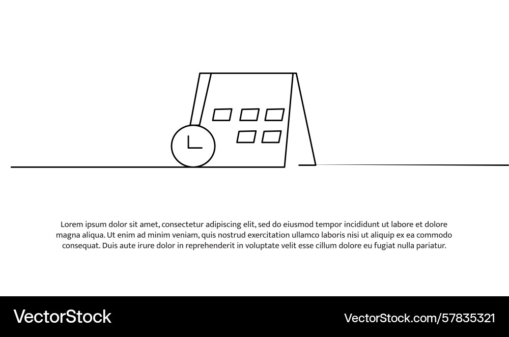 One line of time abstract minimal continuous Vector Image