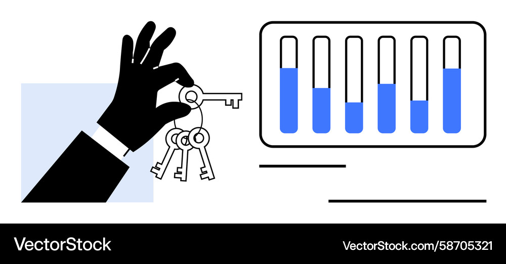 Progress & Key Metrics Vector Image