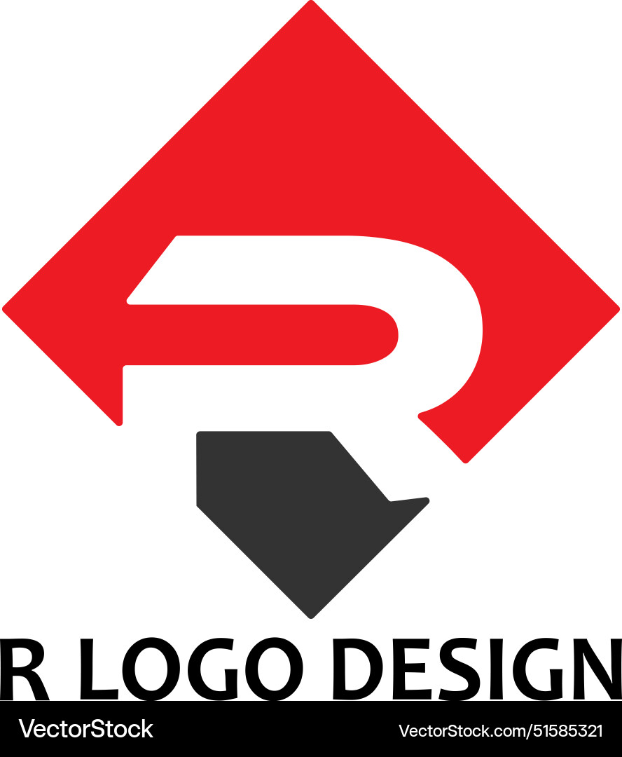 R letter logo design template image Royalty Free Vector