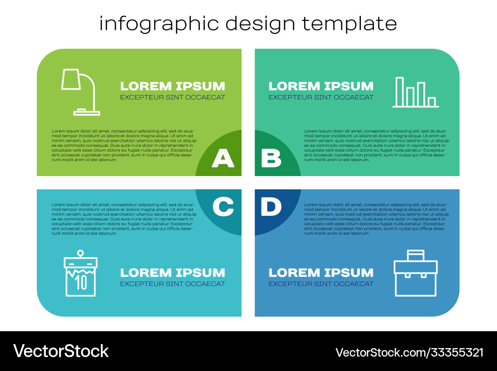 Set line calendar table lamp briefcase and pie vector image