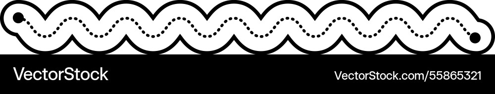 Tracing line dotted horizontal zig zag wavy Tracing line dotted horizontal zig zag wavy vector image