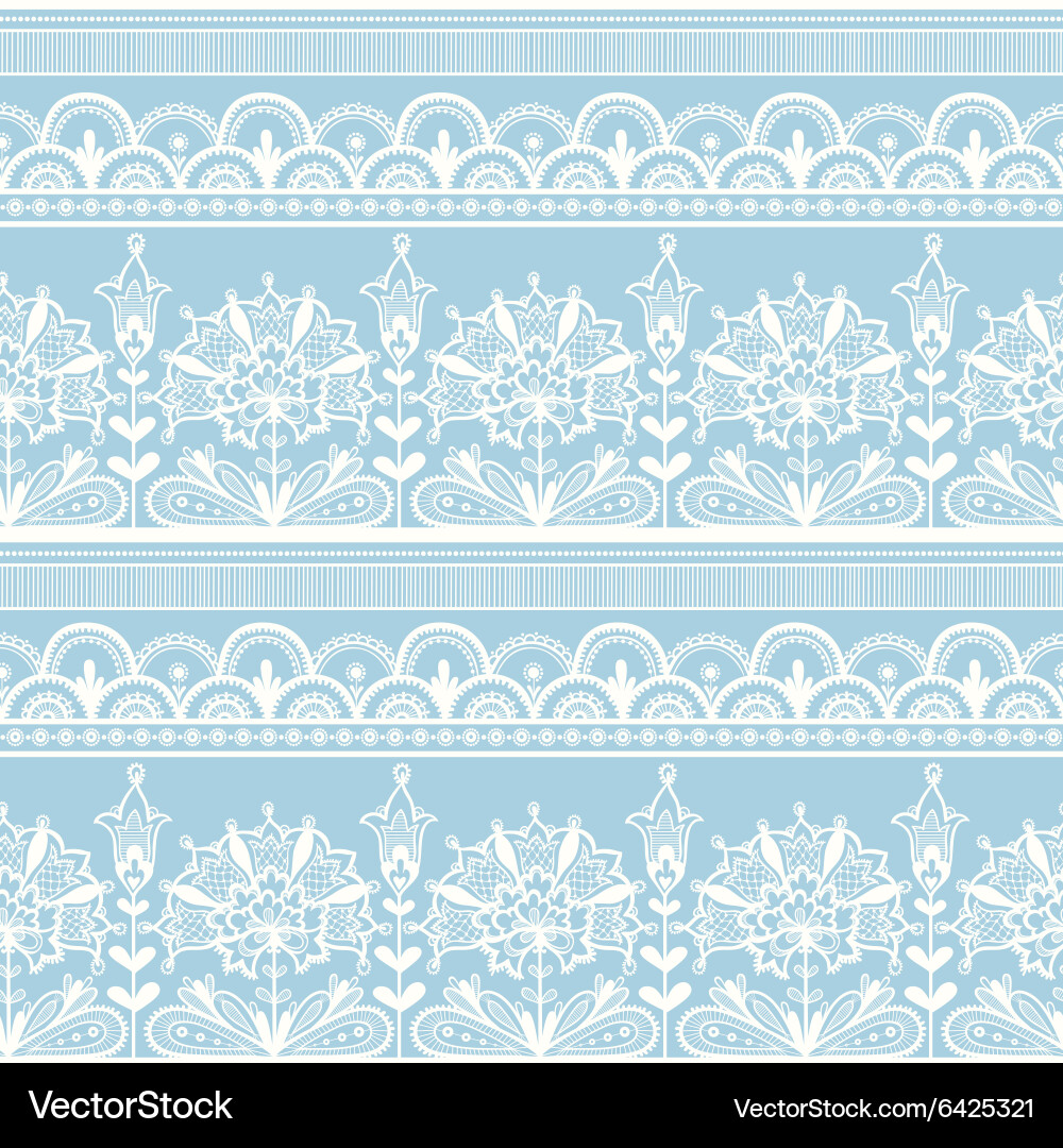 White seamless lace floral pattern Royalty Free Vector Image