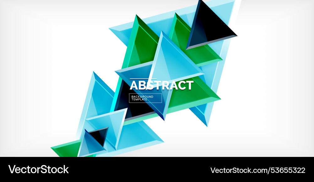 Abstract background - colorful triangles with 3d Abstract background - colorful triangles with 3d vector image