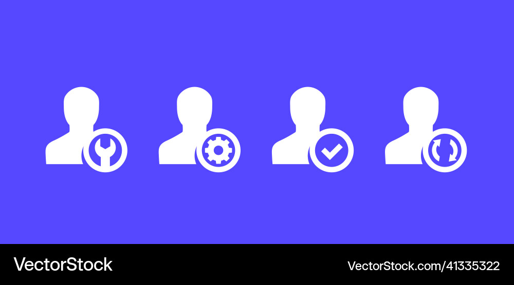 Account and profile settings icons for web Vector Image